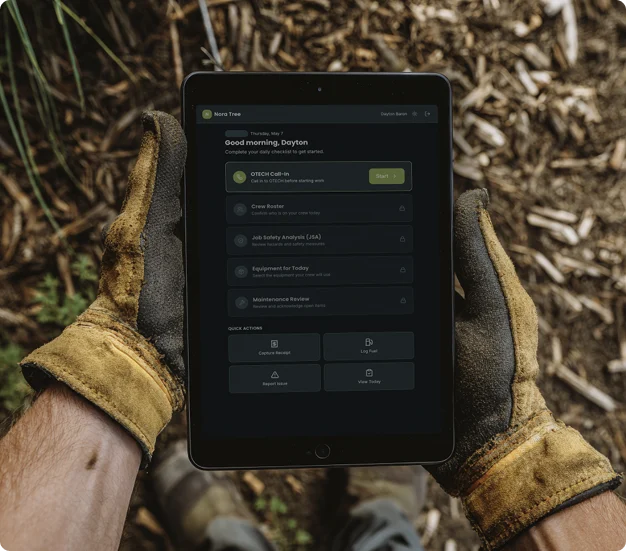 The Tree Service field tool on iPad