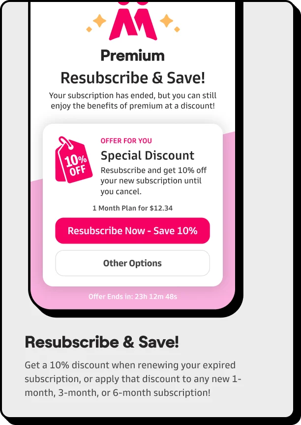 Resubscribe Discount