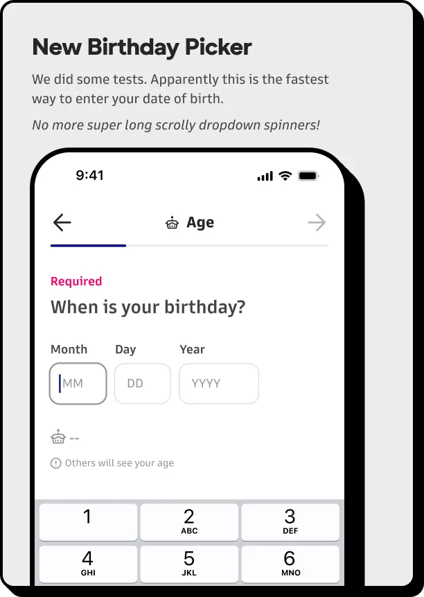 New Birthday Picker