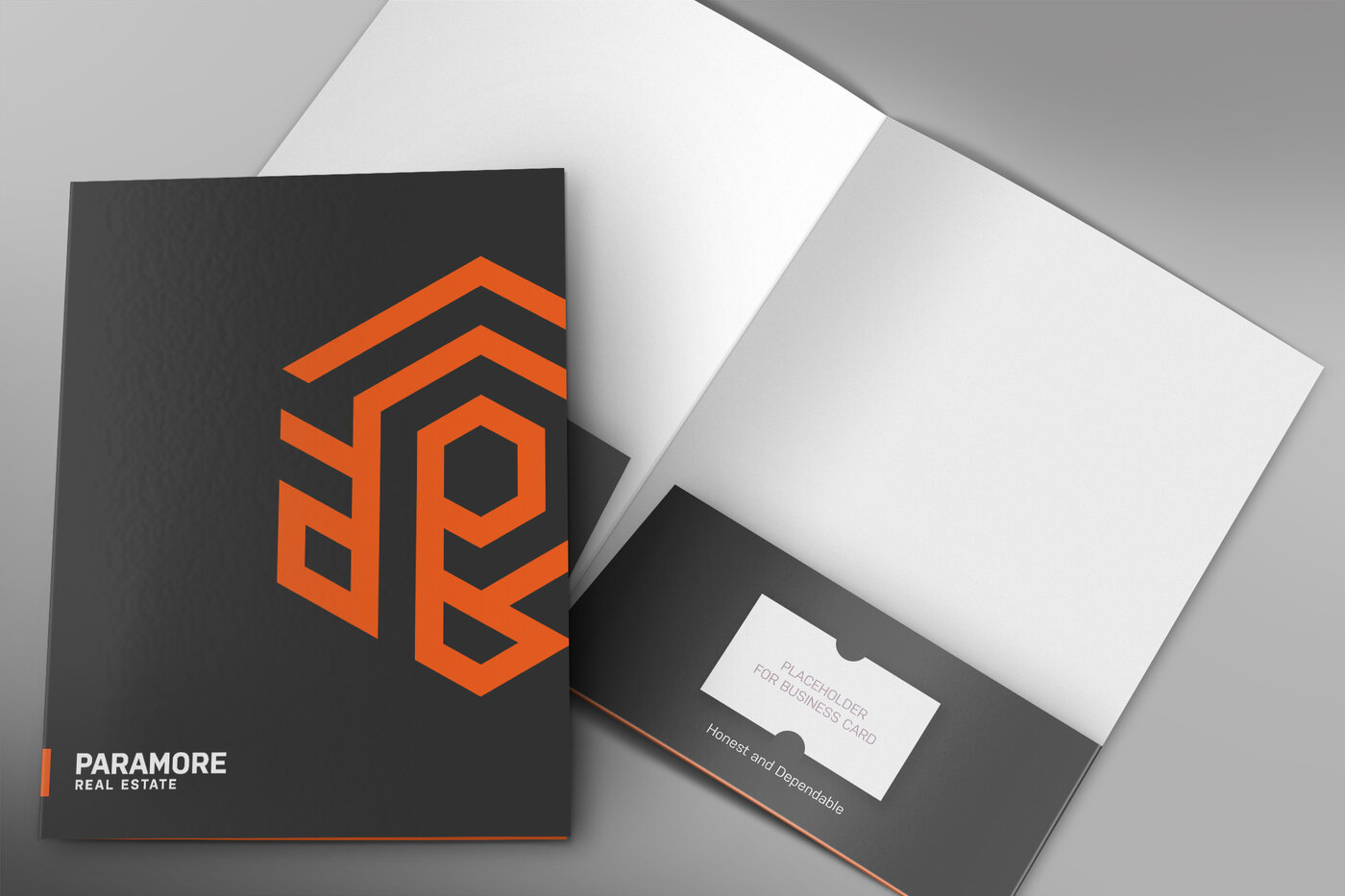 Branded closing folder